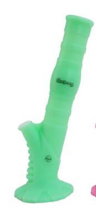 Bong de Silicone Slow Burning Ice Verde Fluorecente