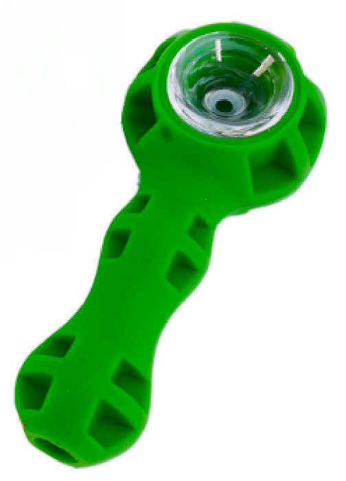Pipe Silicone e Vidro Slow Burning Verde