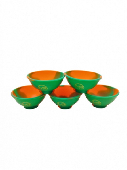 Cuia de Silicone Mr Baba Grande Verde/Laranja