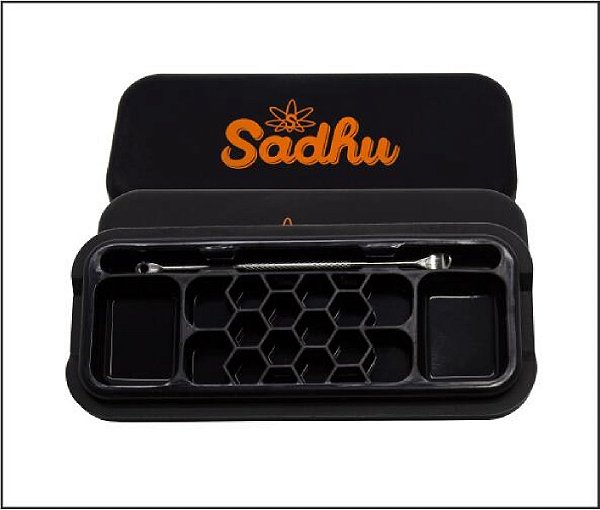 Slick de Silicone Retangular Sadhu C/ Dab e Divisiorias Preto 12ML