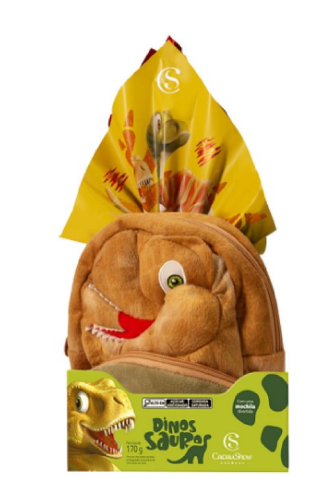 Ovo Pascoa Cacau Show Mochila Dinossauros