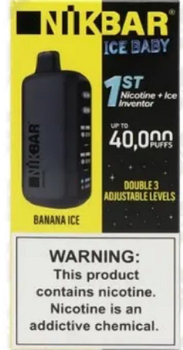 Nikbar Ice Baby 40k Puffs Banana Ice