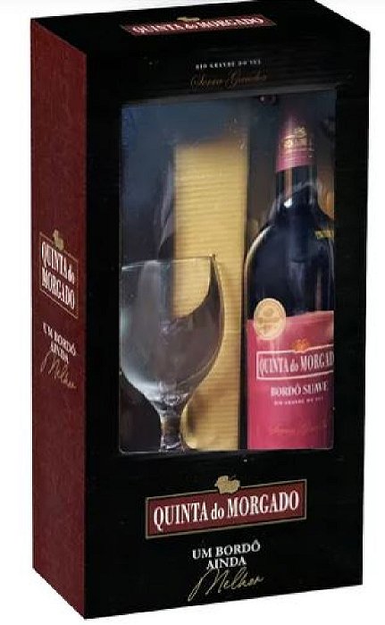 Kit Quinta do Morgado Tinto Suave Vinho + Taca