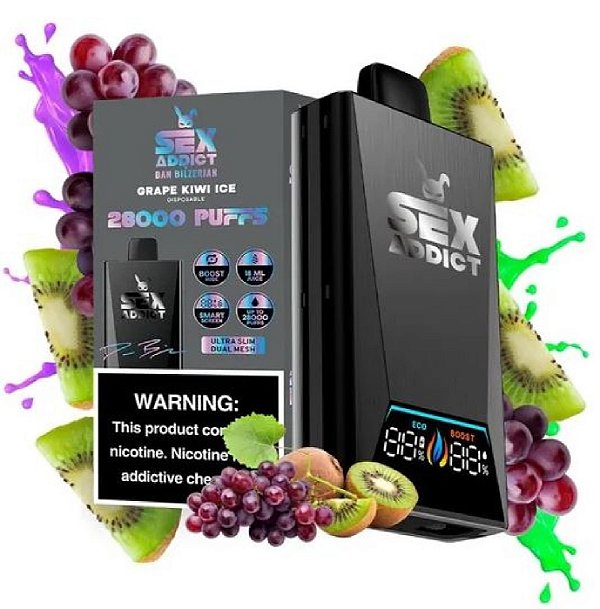 Ignite Sex Addict 28k Puffs Grape Kiwi Ice