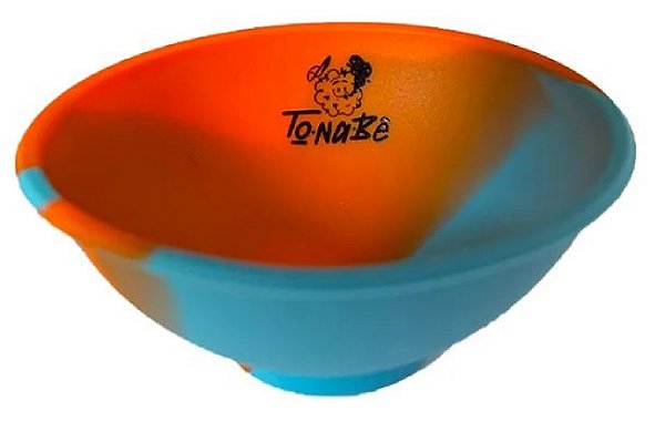 Cuia de Silicone Tonabe Azul/Laranja