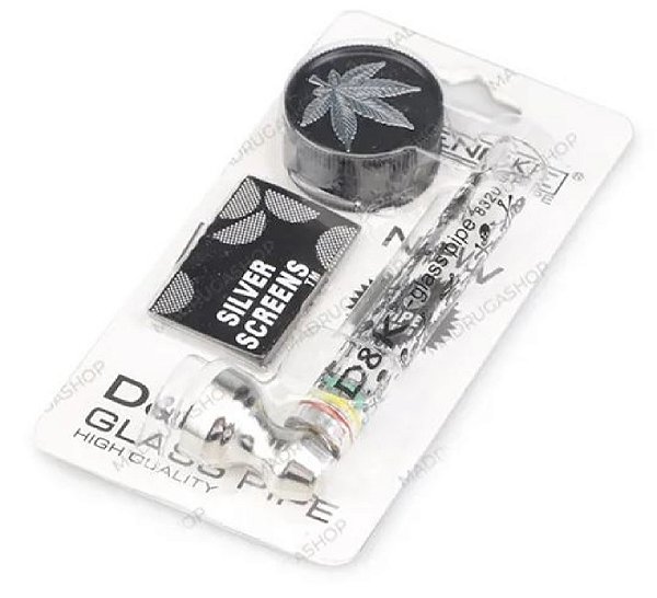 Pipe de Vidro D&k C/ Dichavador de Metal