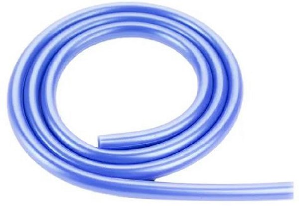Mangueira Silicone Antichamas Fina Azul Perolado