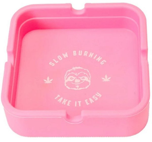 Cinzeiro Silicone Slow Burning Rosa