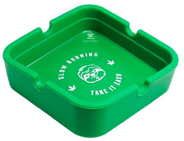 Cinzeiro Silicone Slow Burning Verde
