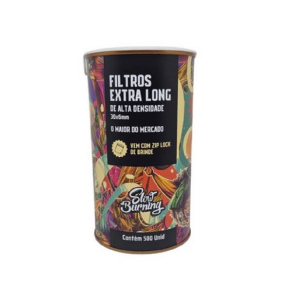 Filtro Slow Burning Lata Extra Long 30x6mm 500und