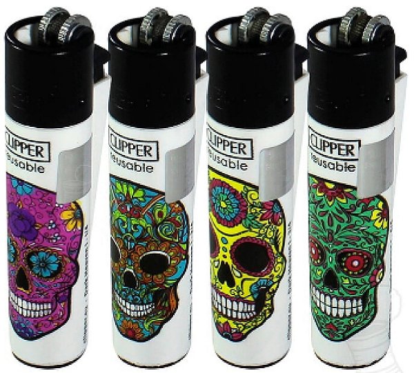 Isqueiro Clipper Mexican Skulls