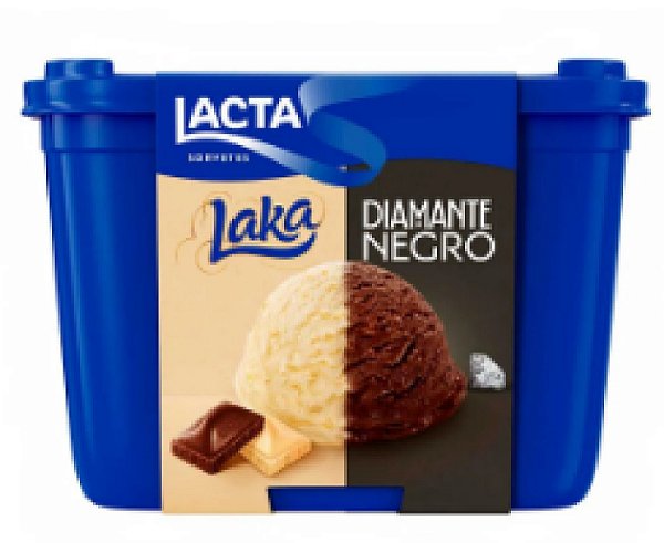 Sorvete Lacta Diamante Negro/Laka 1,5l