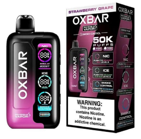 Oxbar Vapor Invisivel 50k Strawberry Grape