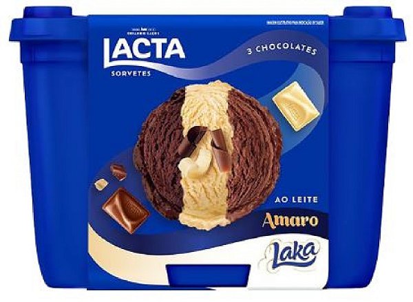 Sorvete Nestle 3 Chocolates Lacta 1.5 L