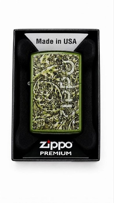 Isqueiro Zippo Folhas Design