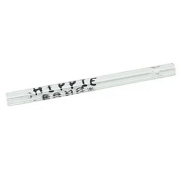 Piteira de Vidro Hippie Bong Longa Sem Bucal 5,5cm