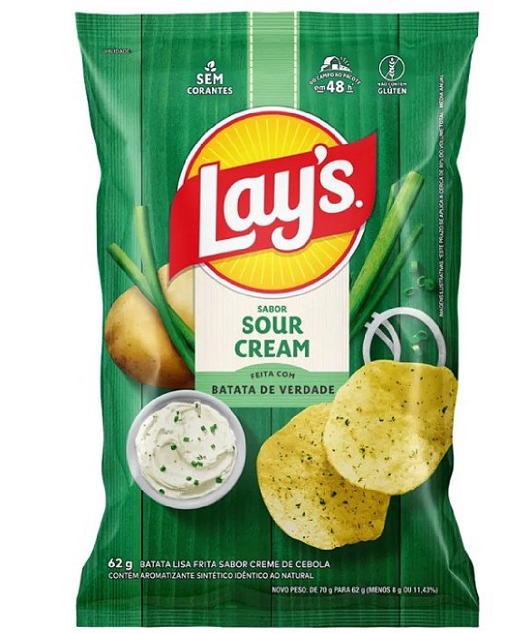 Lays Sour Cream 62G