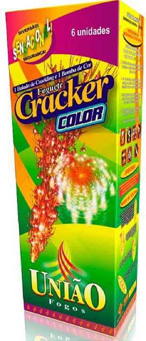 Foguete Uniao Fogos Cracker Color 6 Unidades