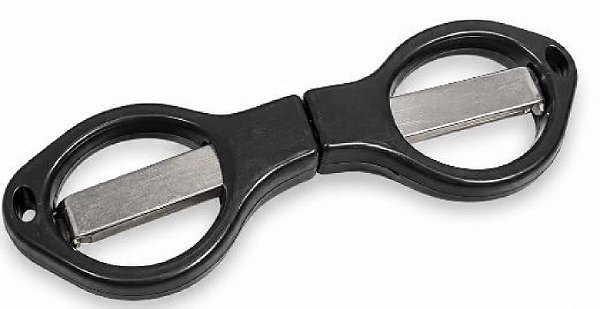 Tesoura Moon Dobravel Plastico Preto