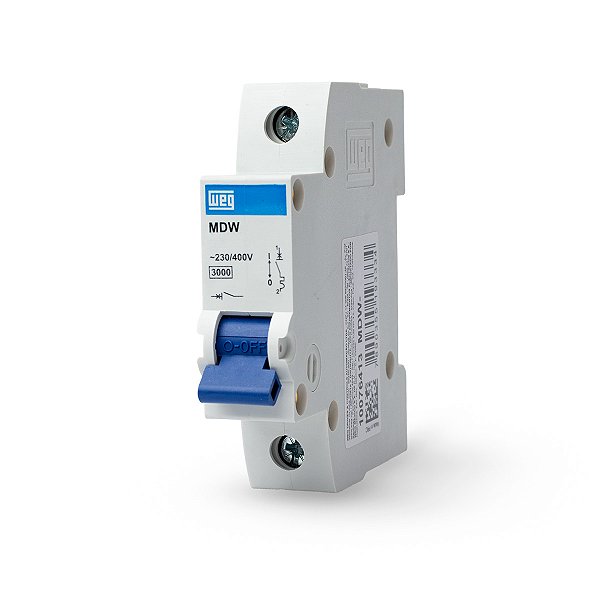Mini Disjuntor Unipolar MDW Curva C 3ka 230/440v