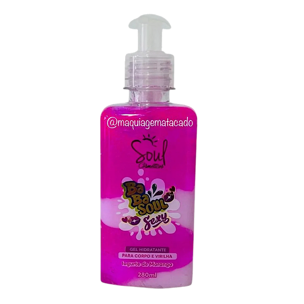 Hidratante Beijável | Babasoul Sexy Iogurte de Morango  | 280ml | Soul Cosméticos