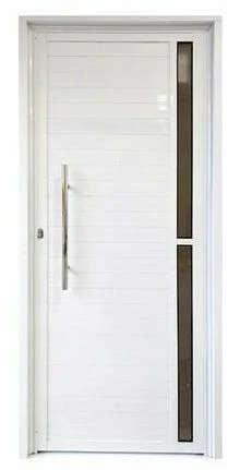 Porta Lambril Linha 25 em Alumínio Branco com Vidro Mini Boreal e Puxador