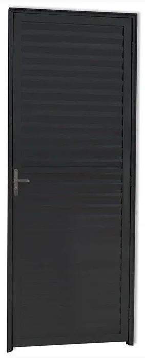 Porta Palheta de Alumínio Preto | Linha 25 Premium Sem Ventilação e Design Moderno