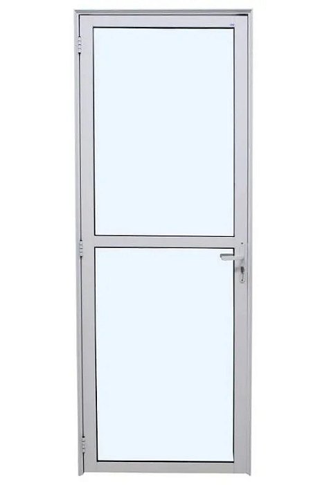 Porta de Alumínio Branco Linha 25 com Vidro Liso Incolor | Design Moderno e Elegante