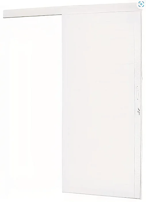 Porta de Correr Suspensa Lambril em Alumínio Branco com Fechadura de Segurança | Design Moderno e Alta Durabilidade