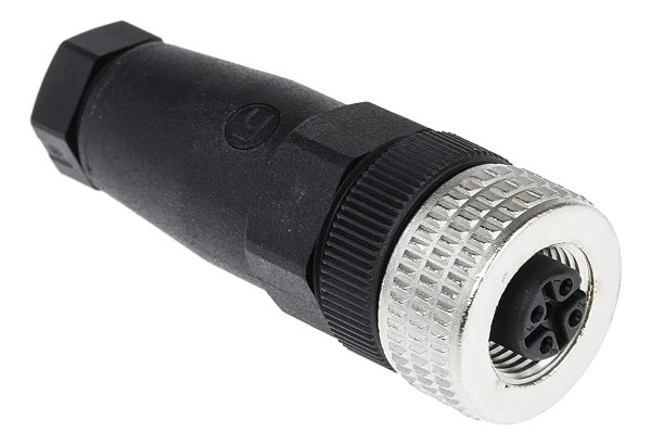 Conector Para Sensor M12 5 Pinos Fêmea Reto Pg7 Novo  Fêmea
