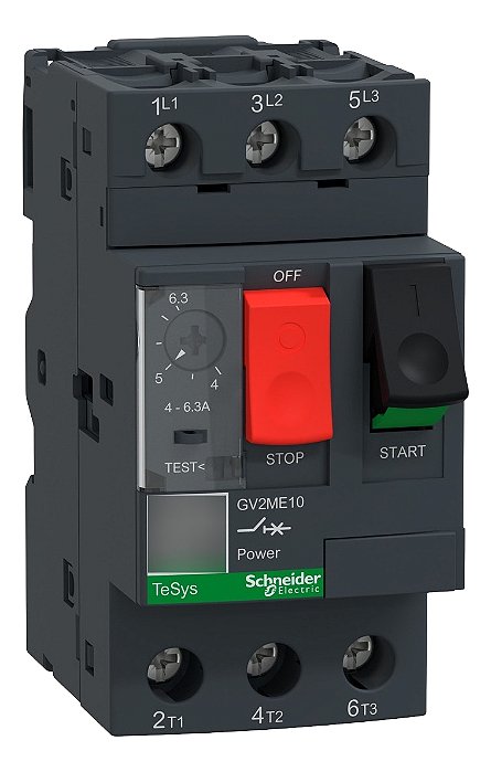 Disjuntor Motor Tripolar 4/6,3a Gv2me10 - Schneider