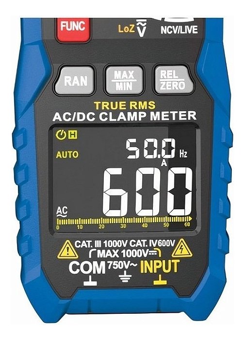 Alicate Amperimetro Cat Iv 600v - Et-3810c Minipa