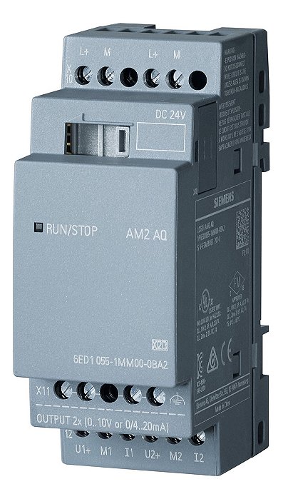 Logo 8 6ed1 055-1mm00-0ba2 Am2 Aq Saídas Analógicas Siemens