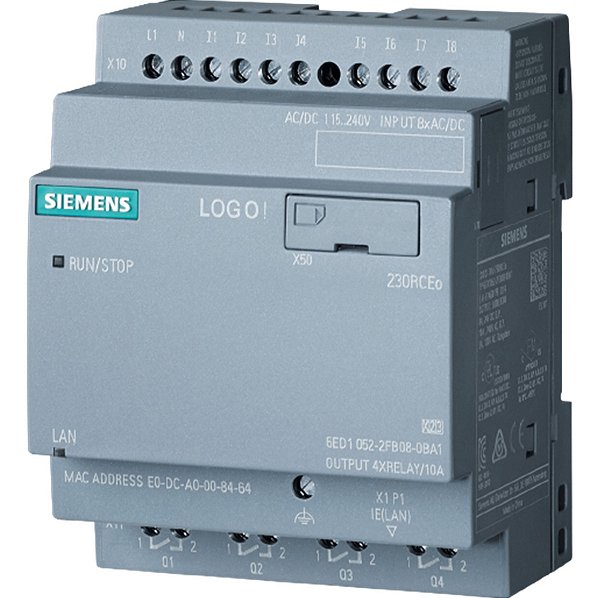 Clp 6ed1052-2fb08-0ba1 Logo 8 Siemens 230rceo Ac 8di 4do Rly