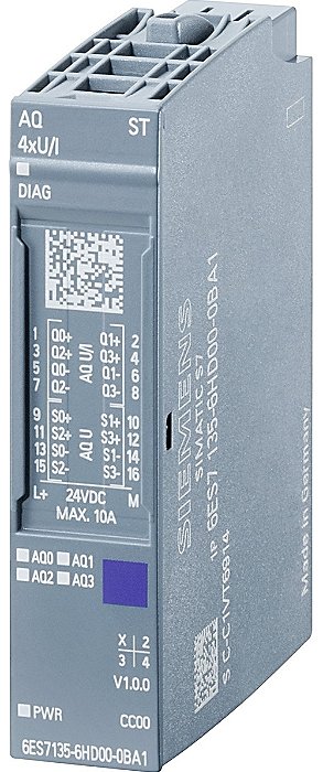6es7135-6hd00-0ba1 Et 200sp Analog Output Aq 4xu/i Siemens