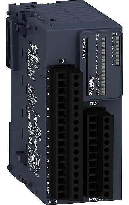 Modulo Schneider Tm3dm24r Tm3 Modicon 16di 8do Relé