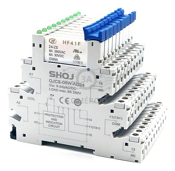 Relé Acoplador Interface Slim 24vcc Ca 6a 1naf Com Nota 24V
