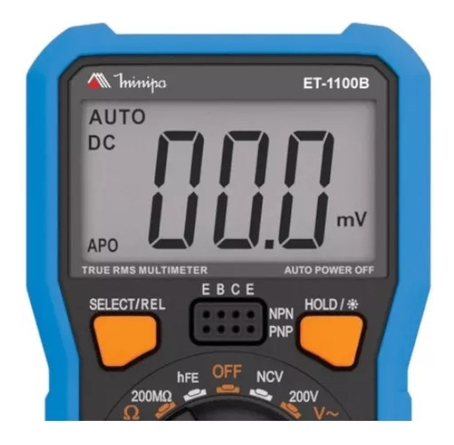 Multimetro Digital Minipa Et-1100b Portátil Profissional