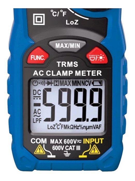 Minipa ET-3166B Alicate Amperímetro Digital Cat Iii 600v Ncv