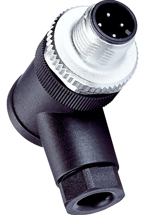 Conector Para Sensor M12 4 Pinos Macho 90° Pg7 Novo Com Nf