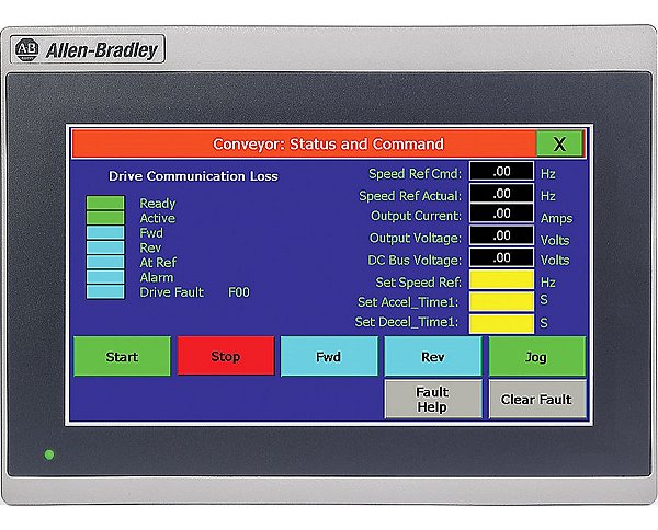 Allen Bradley Ihm Panelview 800 2711r-t7t 7 Pol Ethernet
