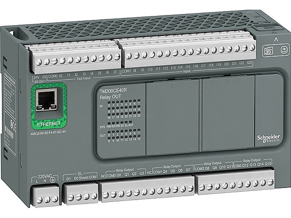 Clp Schneider Tm200ce40r 40e/s 110/220vac Modbus Ethernet