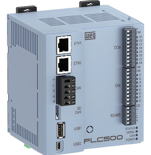 Clp Weg Plc500 Modbus Ethernet Com Entradas Saídas Digitais