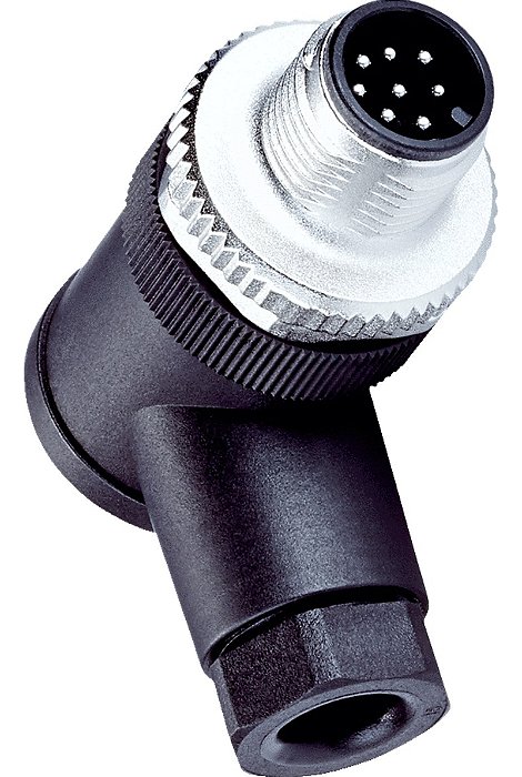Conector Para Sensor M12 8 Pinos Macho 90° Pg7 Novo Com Nf