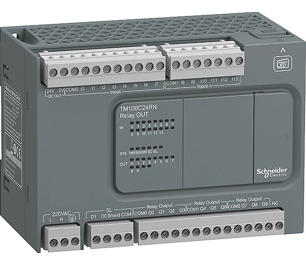 Clp Schneider Modicon M100 Tm100c24rn 24e/s Modbus Rtu/ascii