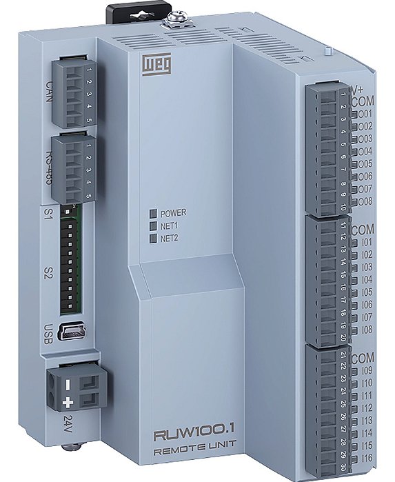 Modulo Comunicacao Ruw100.1 Weg 16 Entradas 8 Saidas 24 Vcc