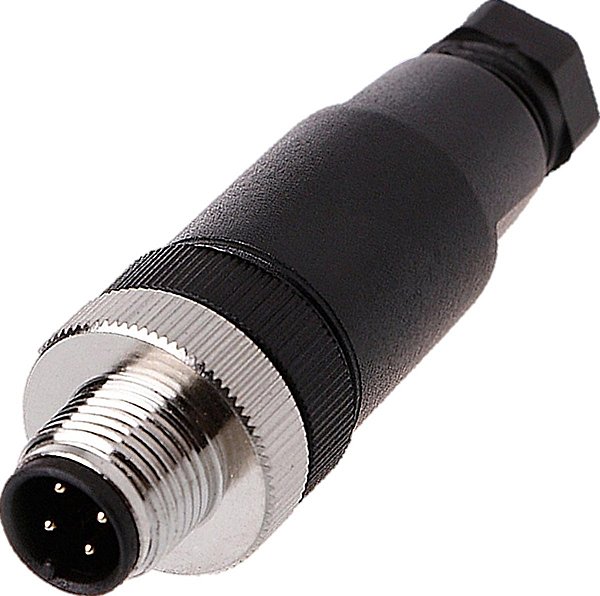 Conector Para Sensor M12 4 Pinos Macho Reto Pg7 Novo Com Nf