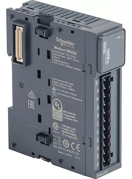 Modulo Tm3aq4 Schneider Tm3 Modicon 4 Saídas Novo Com Nf