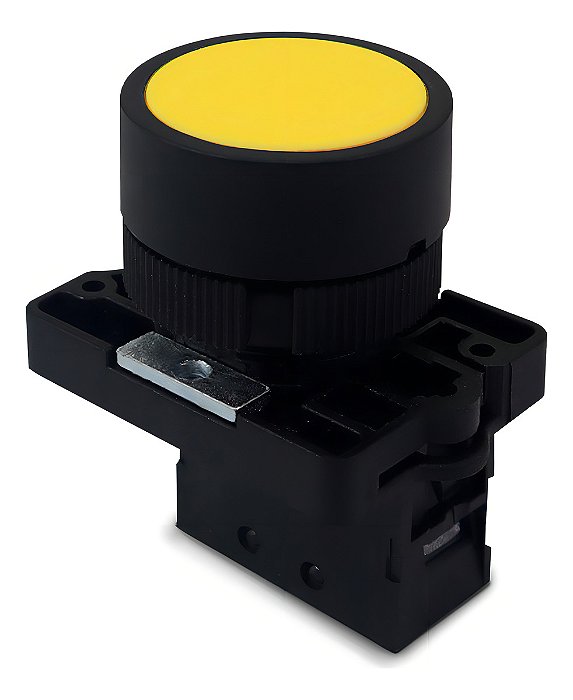 Botão De Impulso Bloco Removível Xb2-ea51 Amarelo - Com 1na