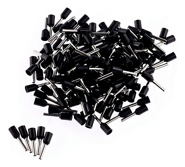 Kit Terminal Pré-isolado Tubular Simples 1,5mm 100 Peças